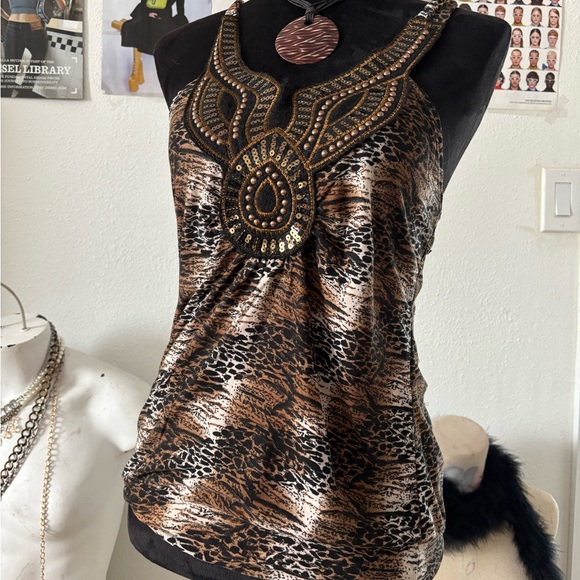 Simply Irresistible Black Embellished Sleeveless Tank Top - Picture 6 of 7